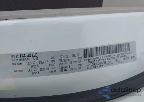 2017 Chrysler Pacifica Touring-L Plus из США, поврежденный, VIN 2C4RC1EG0HR507685